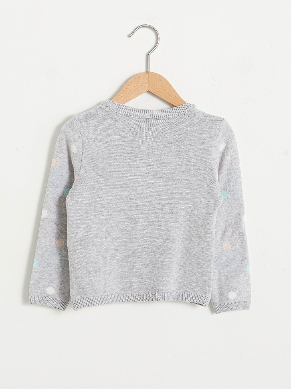 Gri Kız Bebek Triko Hırka-1
