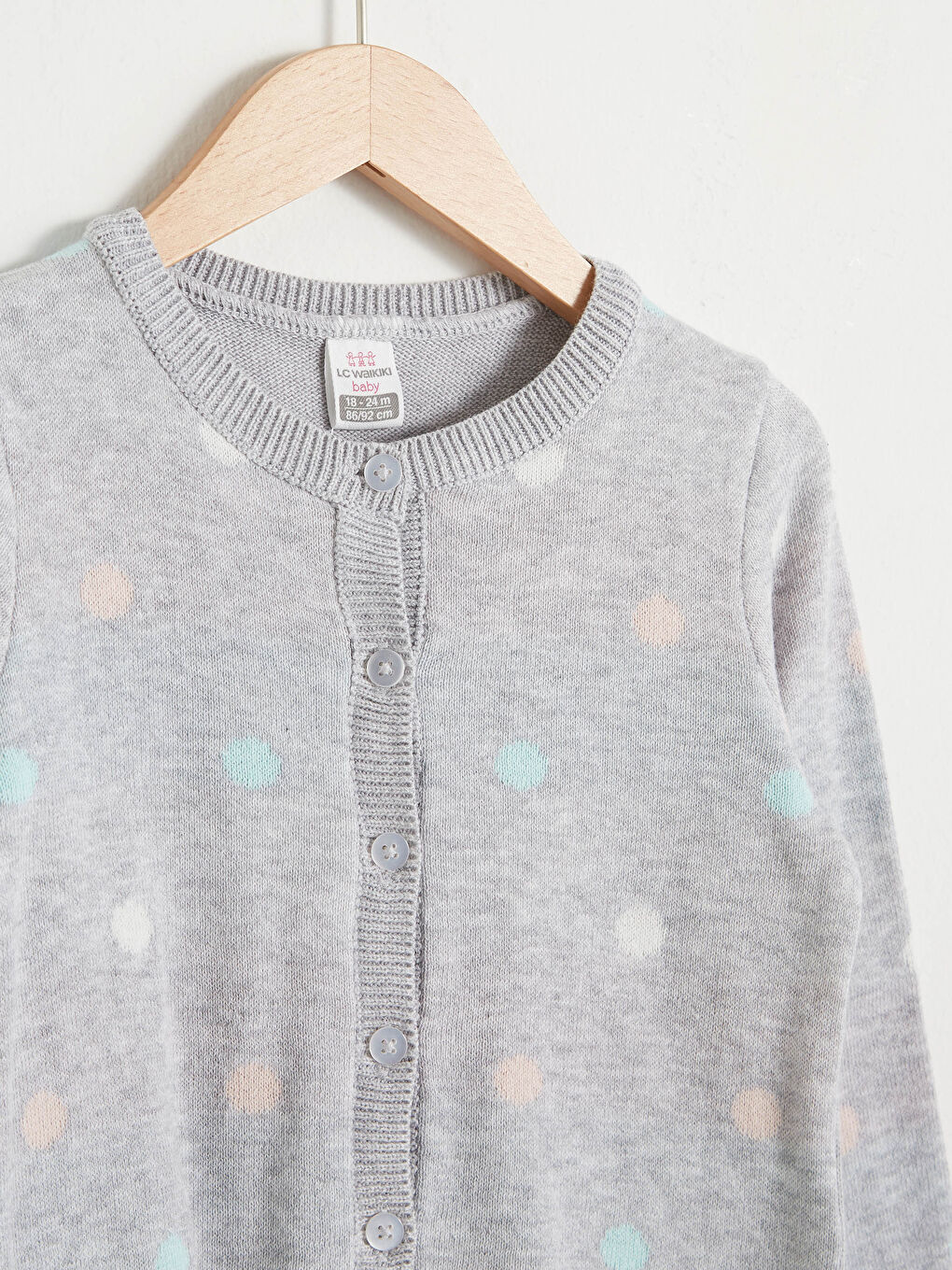 Gri Kız Bebek Triko Hırka-2