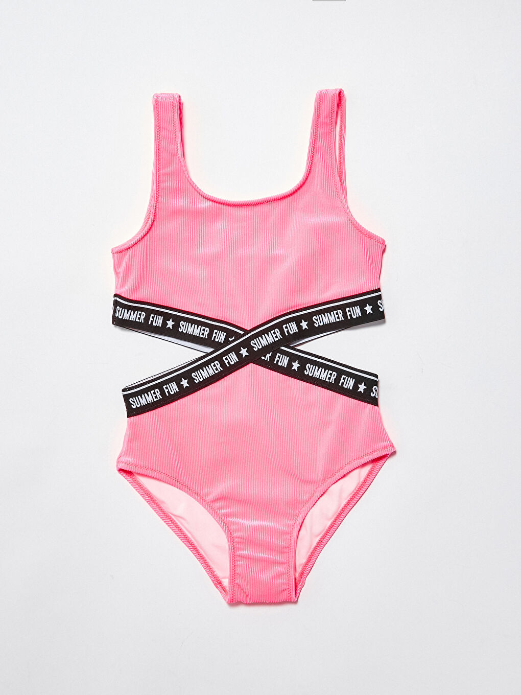 Flexible Fabric Letter Printed Girl Monokini