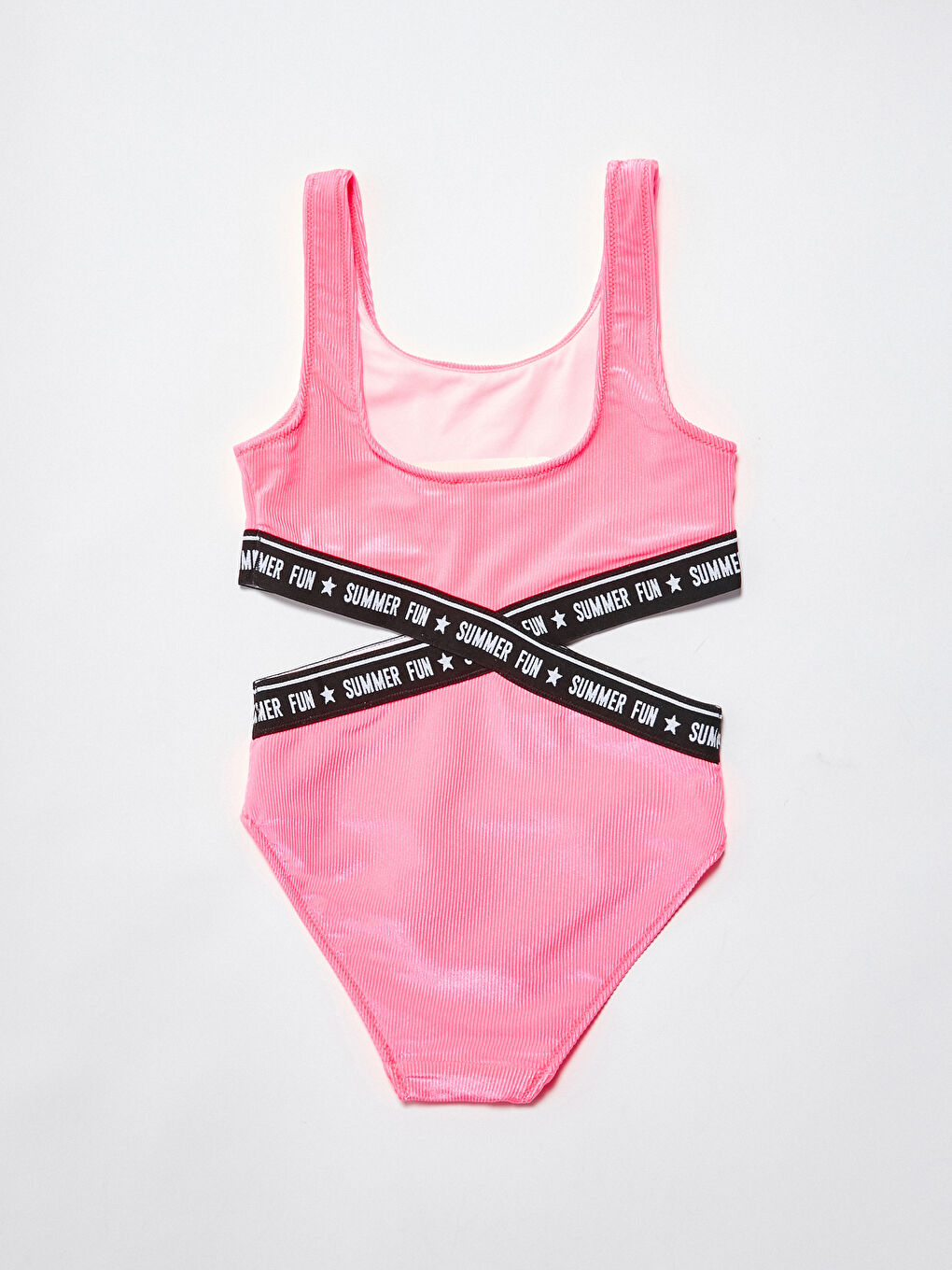 Flexible Fabric Letter Printed Girl Monokini-1