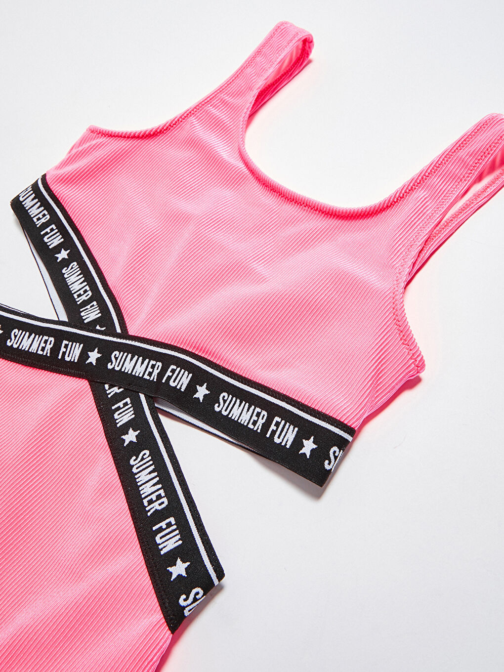 Flexible Fabric Letter Printed Girl Monokini-2