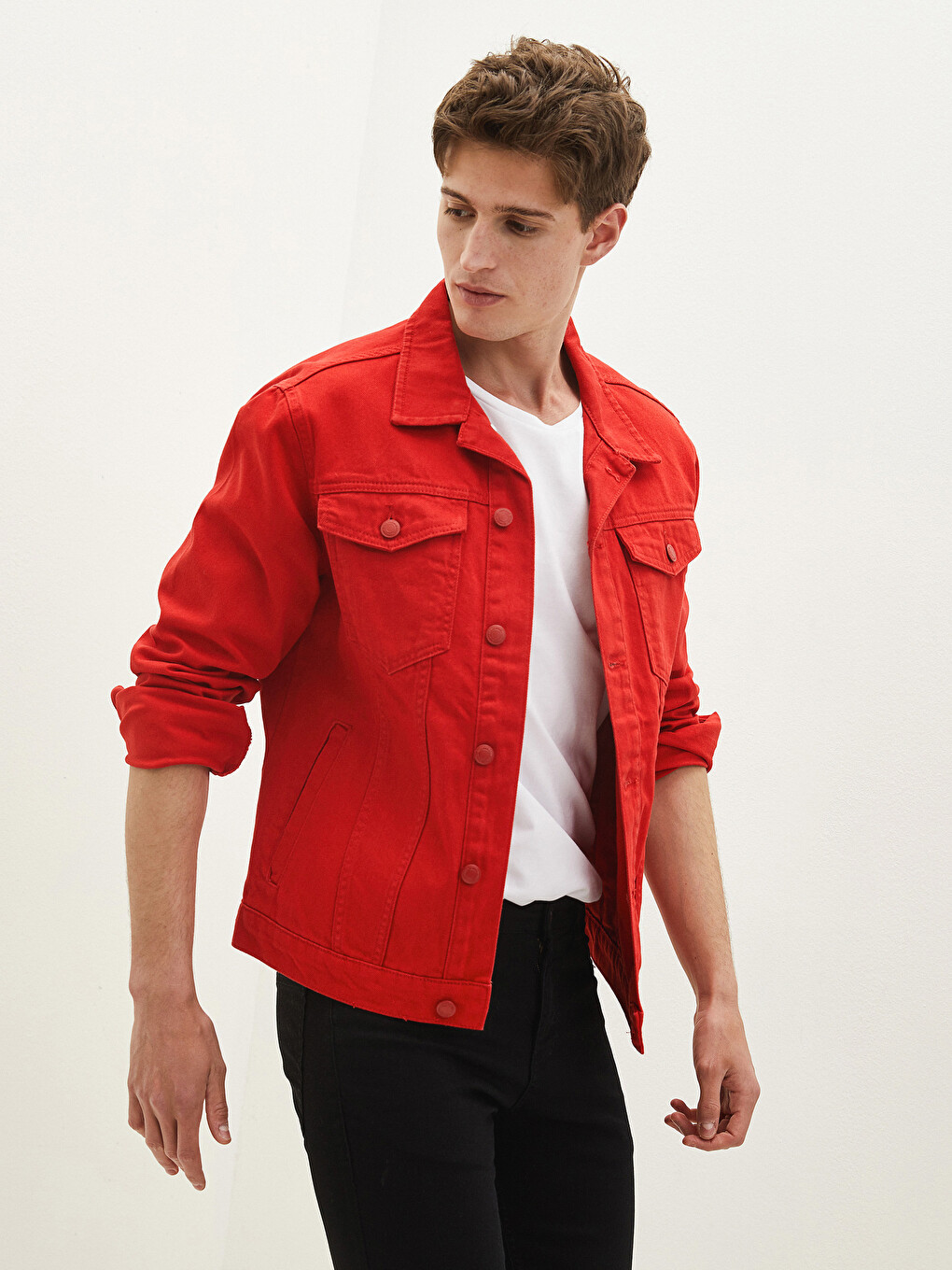 Standard Fit Men's Denim Jacket-4