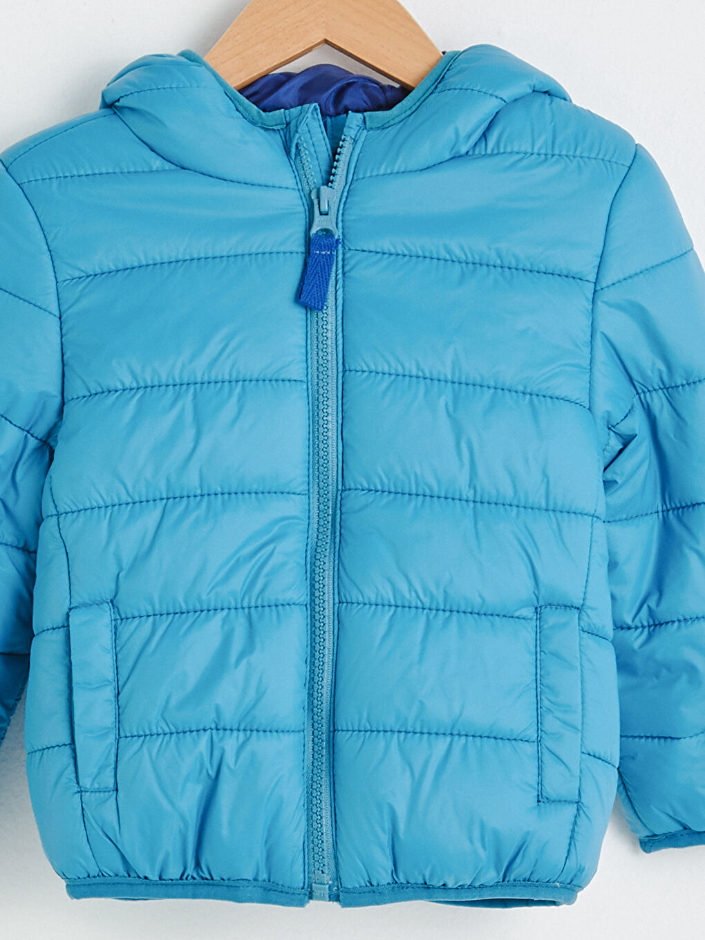 Turkuaz Erkek Bebek Fermuarlı Mont-2
