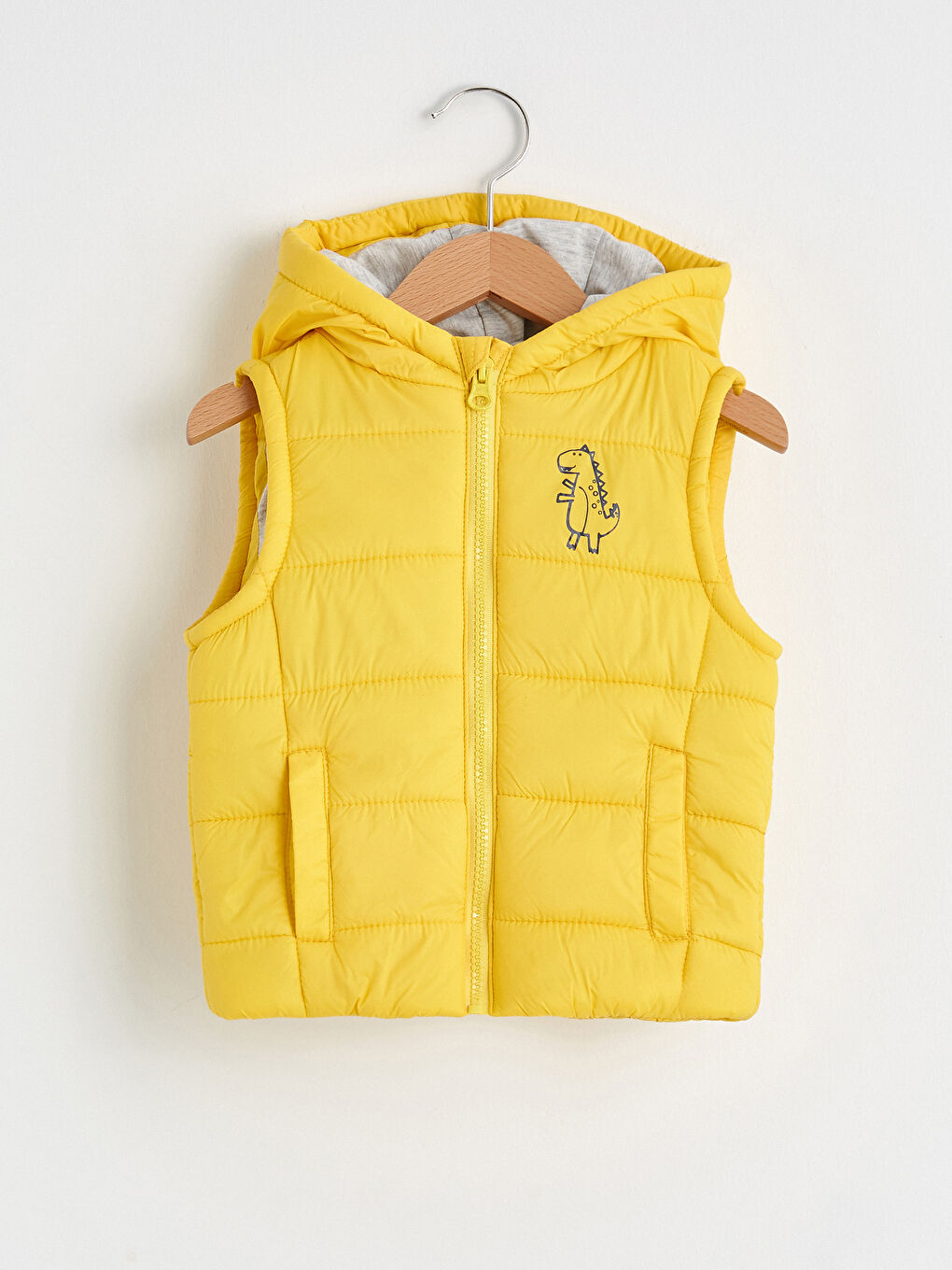 Sarı Erkek Bebek Fermuarlı Yelek