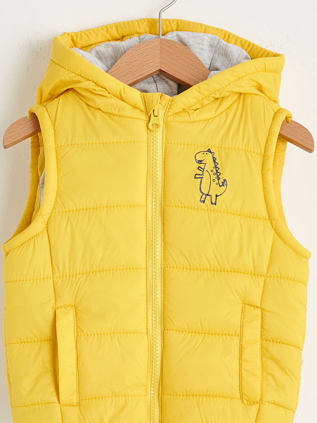 Sarı Erkek Bebek Fermuarlı Yelek-3