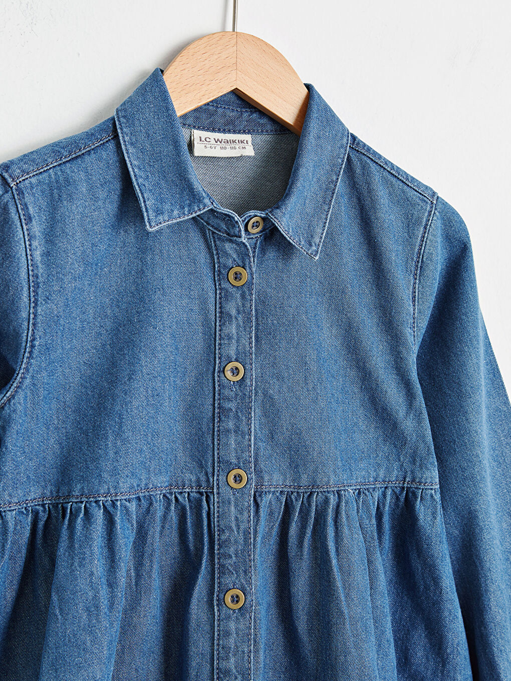 İndigo Kız Çocuk Jean Elbise-2