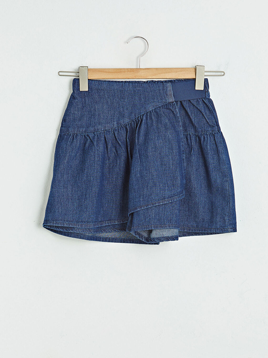 Elastic Waist Girl Jean Short Skirt