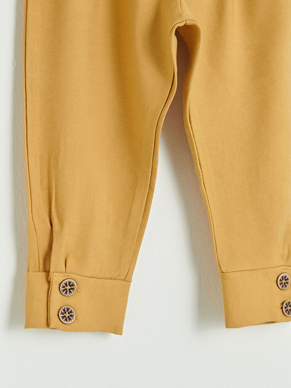 Elastic Waist Basic Baby Girls' Trousers-1