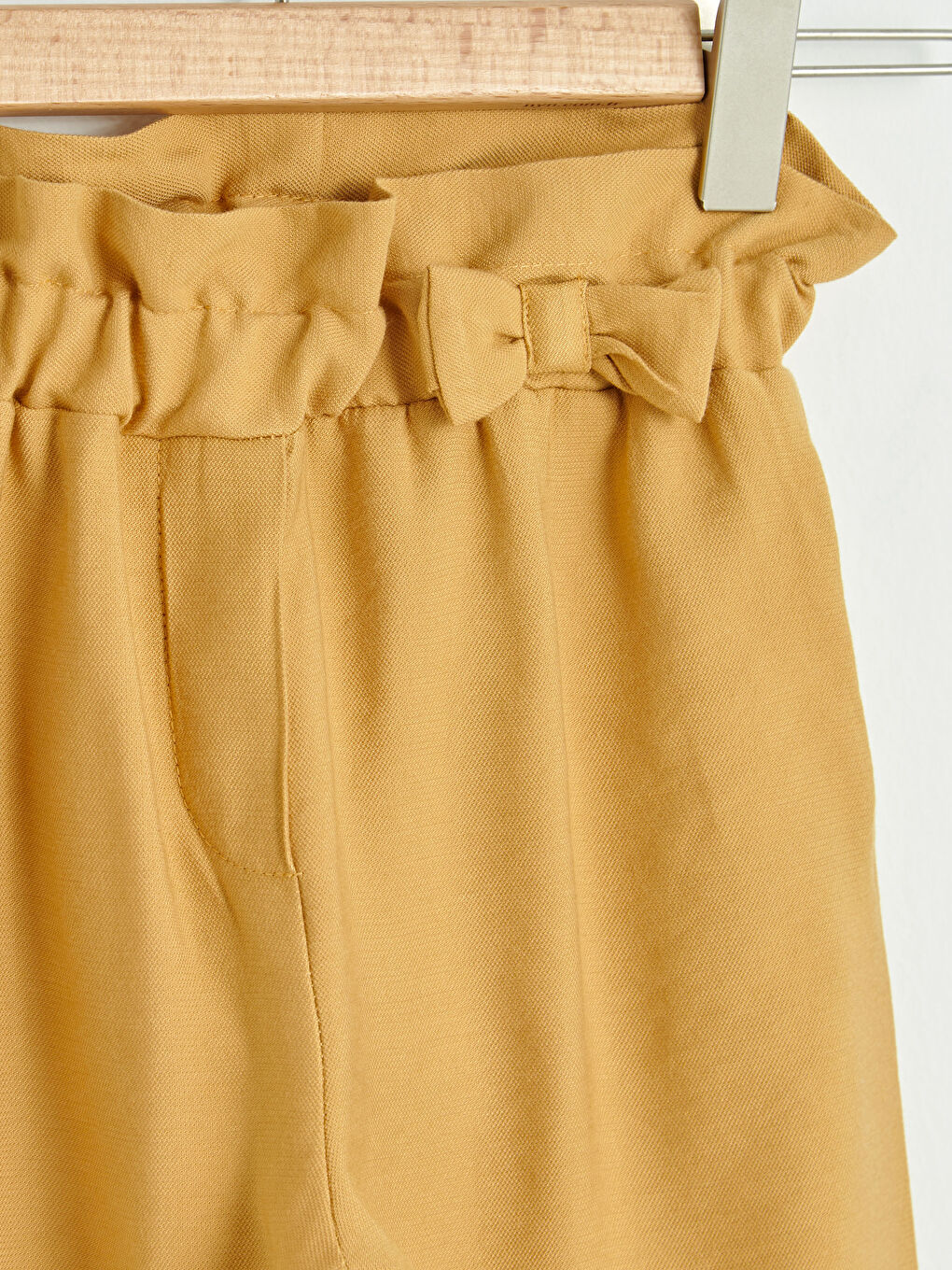 Elastic Waist Basic Baby Girls' Trousers-3