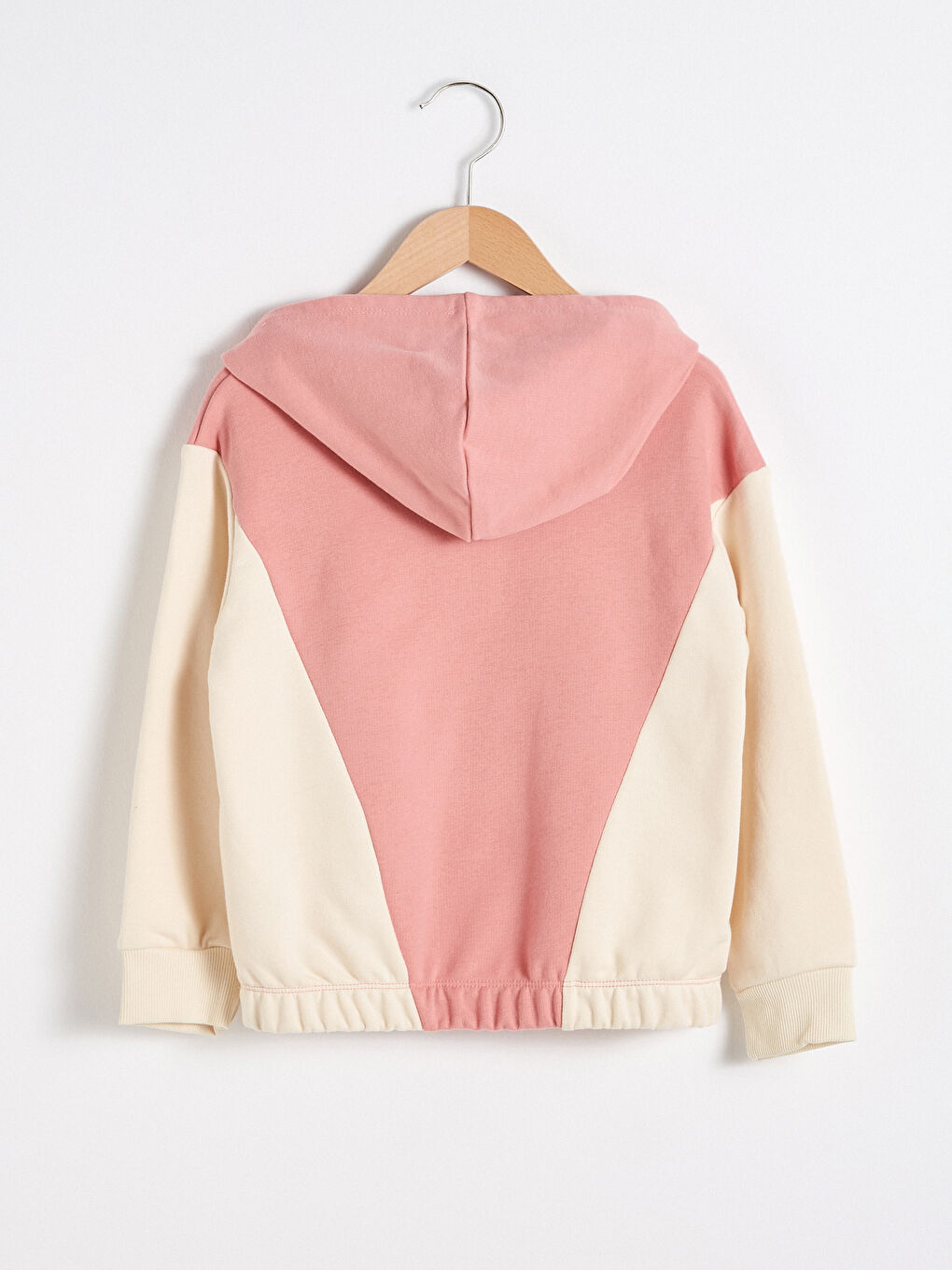 Pembe Kız Çocuk Kapüşonlu Sweatshirt-1