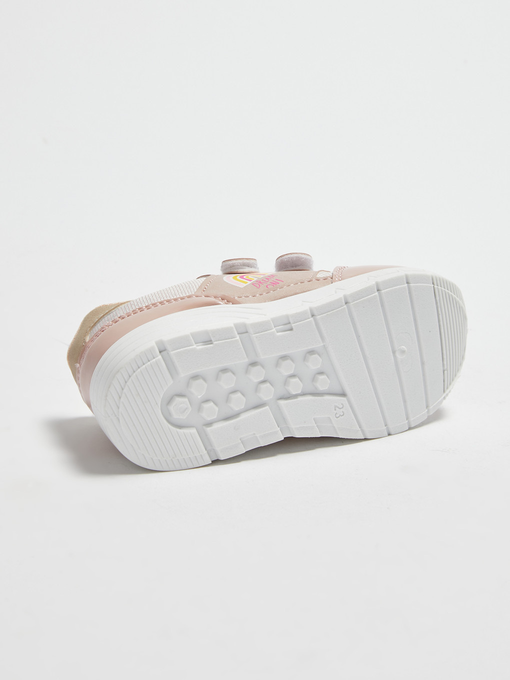 Leather Look Hook And Loop Baby Girl Sneaker-2