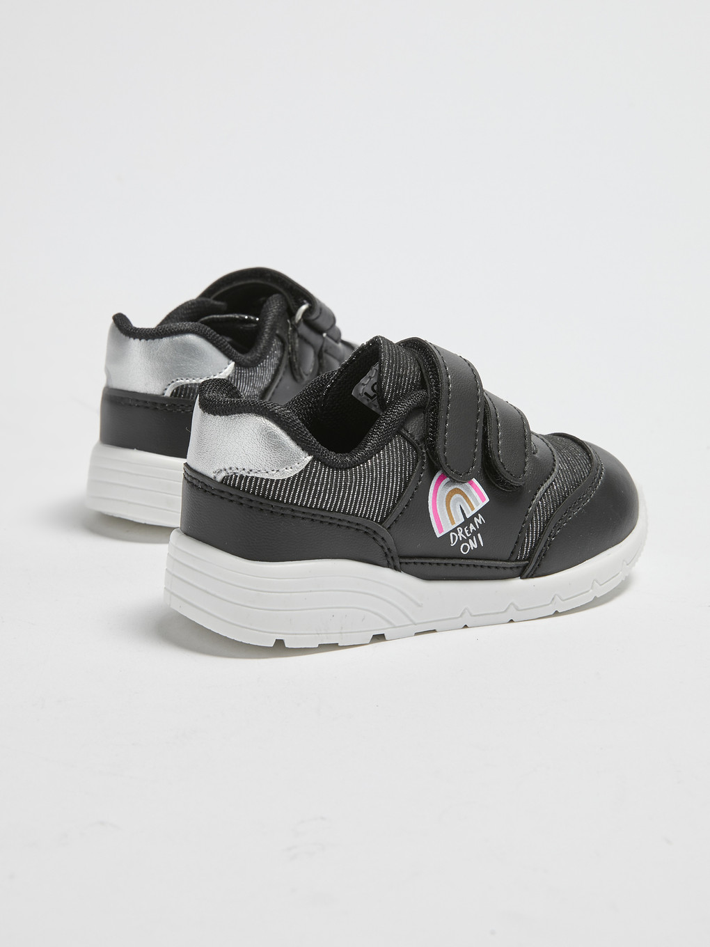 Leather Look Hook And Loop Baby Girl Sneaker-4