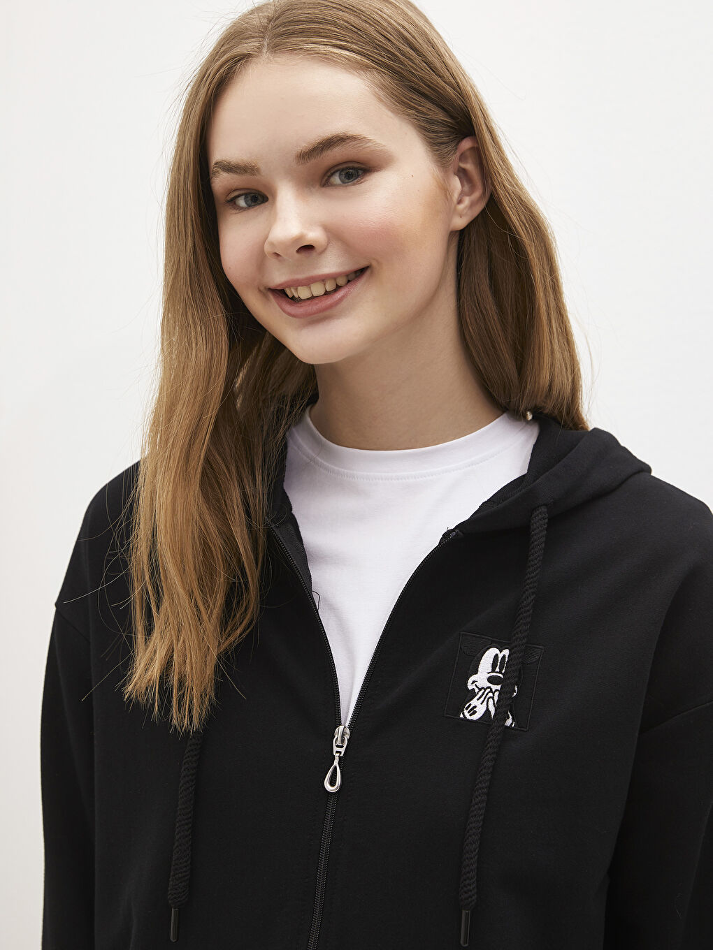 Mickey Mouse Printed Sports Cardigan With Hood-3