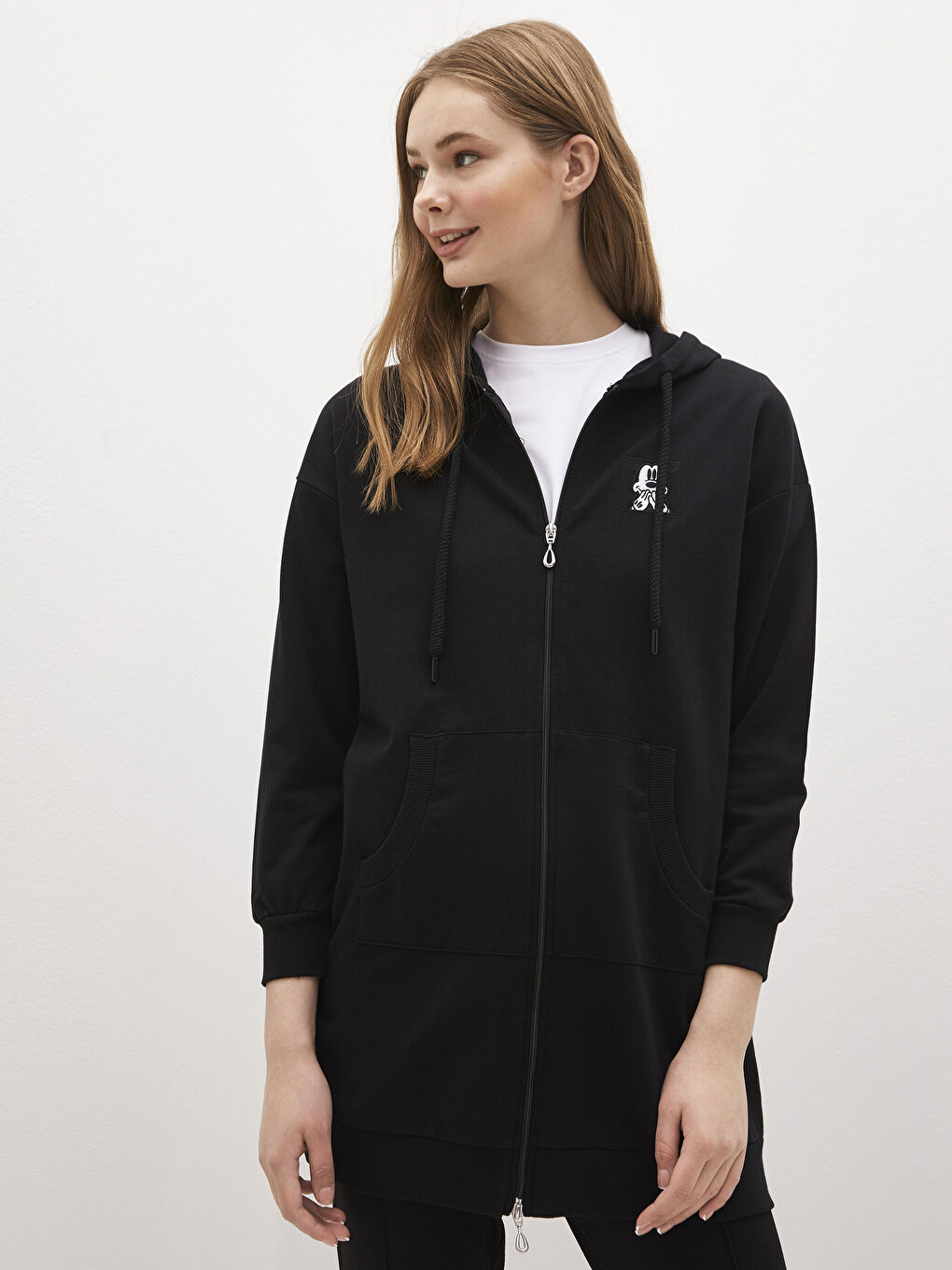 Mickey Mouse Printed Sports Cardigan With Hood-1