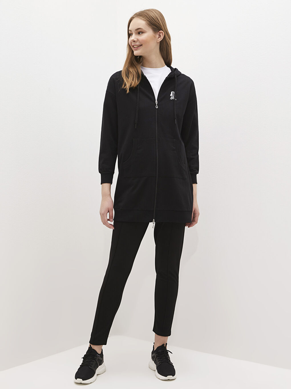 Mickey Mouse Printed Sports Cardigan With Hood-2