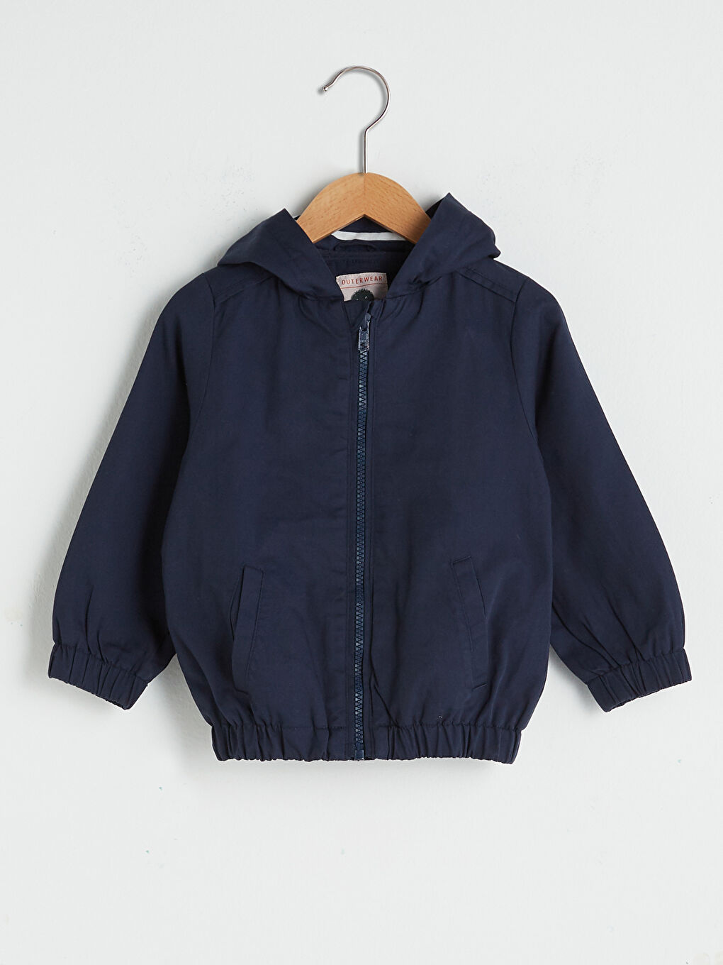 Капюшонды ұзын жеңді негізгі балаға арналған найзағайлы куртка