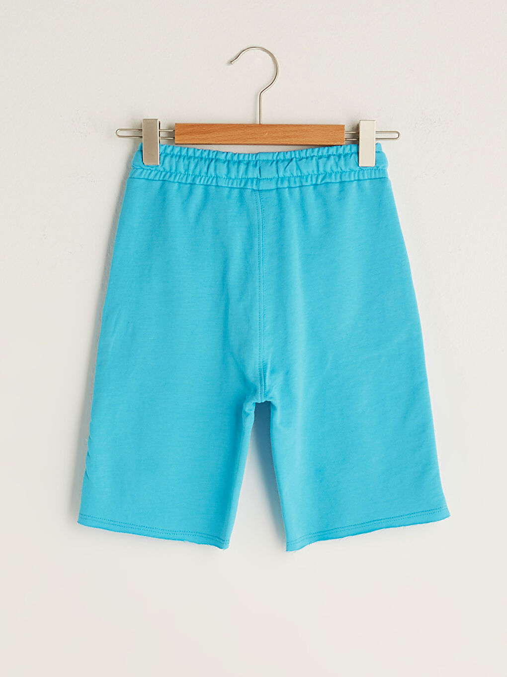 Basic Boy's Bermuda Shorts With Elastic Waist-1