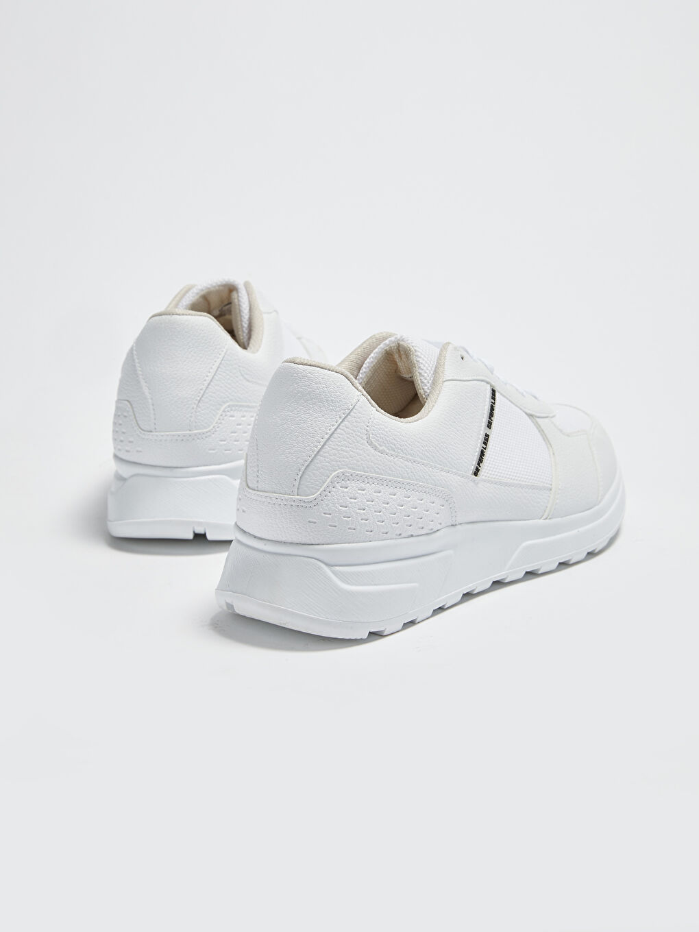 Beyaz Bağcıklı Erkek Spor Ayakkabı-3