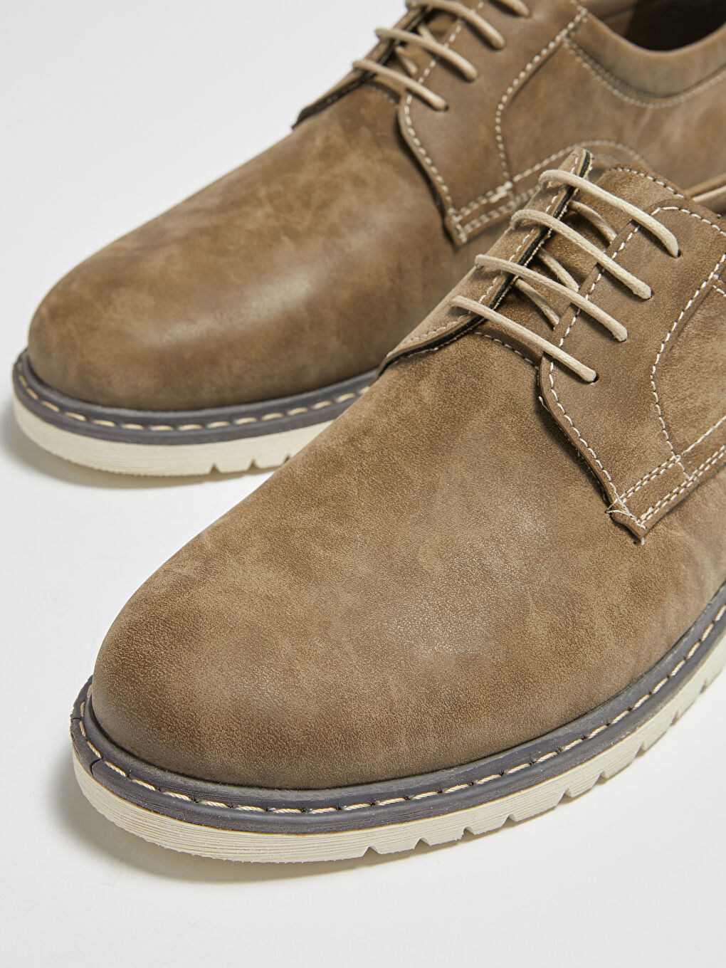 Ekru Erkek Bağcıklı Klasik Ayakkabı-3