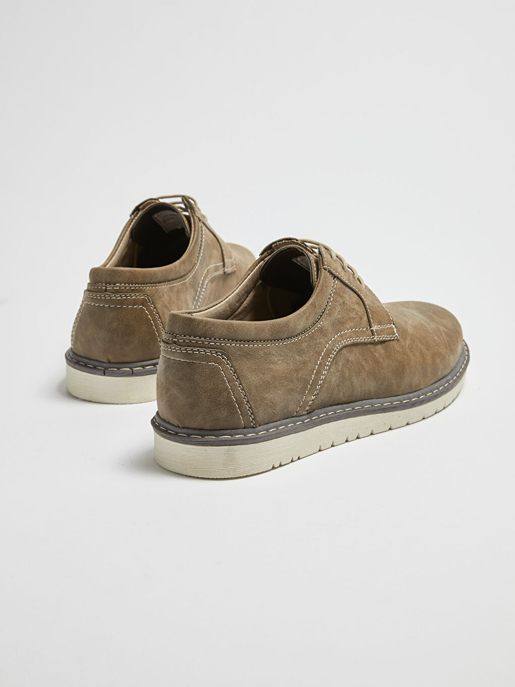 Ekru Erkek Bağcıklı Klasik Ayakkabı-5