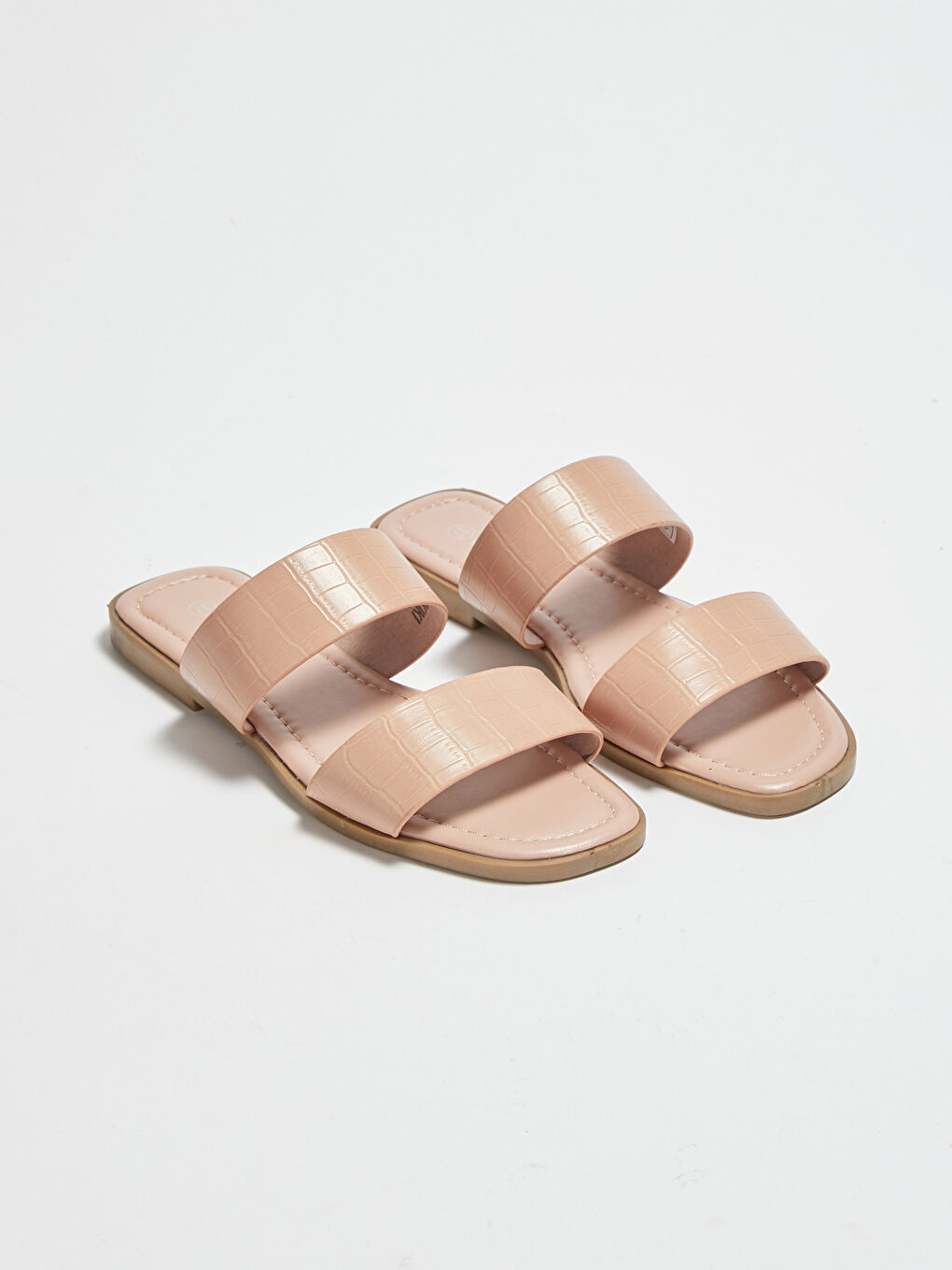 Faux Leather Women's Slippers -S1BD64Z8-QWF