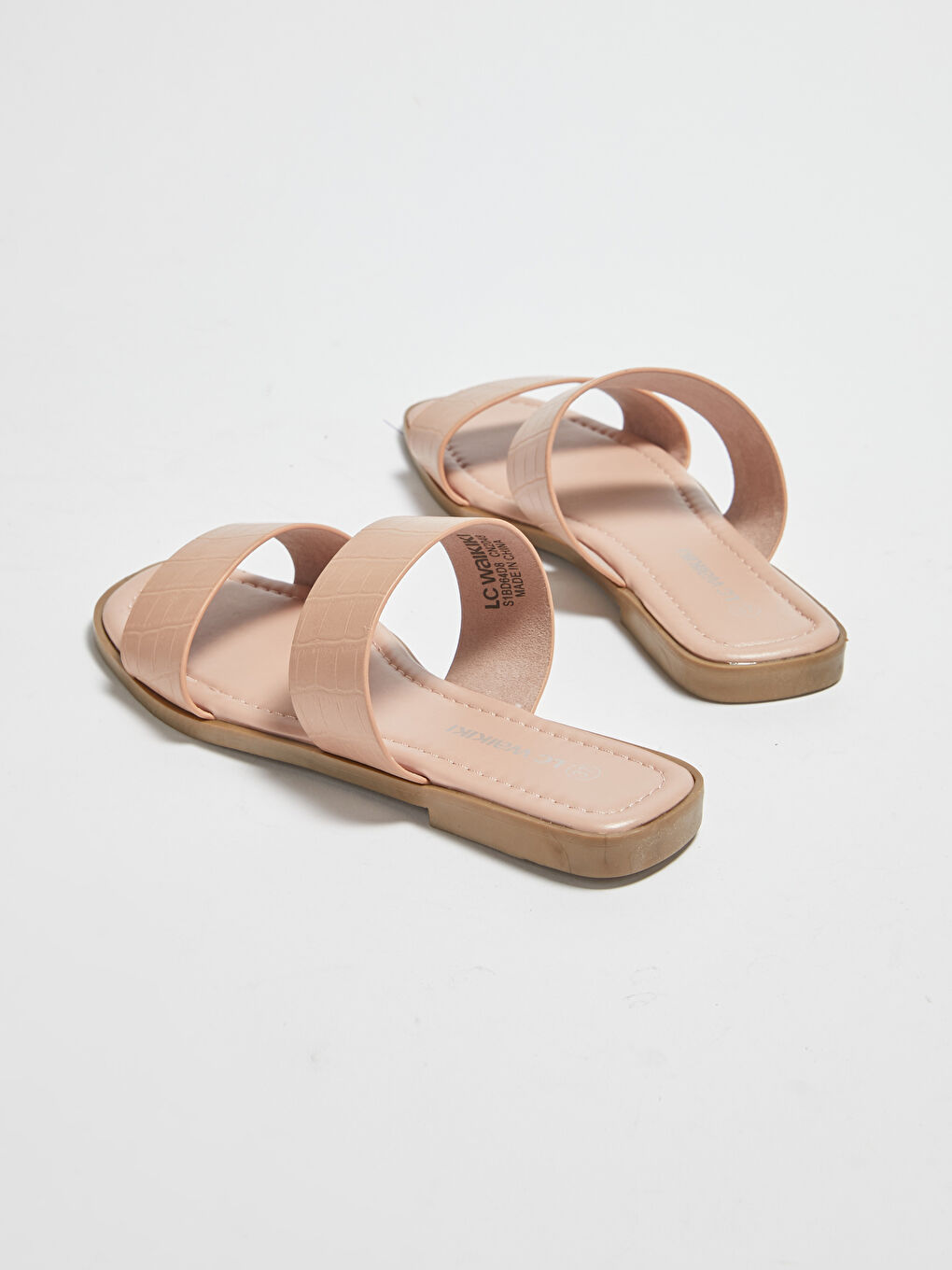 Faux Leather Women's Slippers -S1BD64Z8-QWF