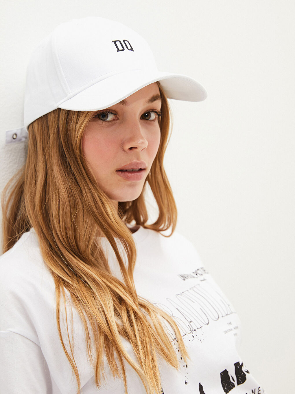 Letter Printed Cotton Hat-1