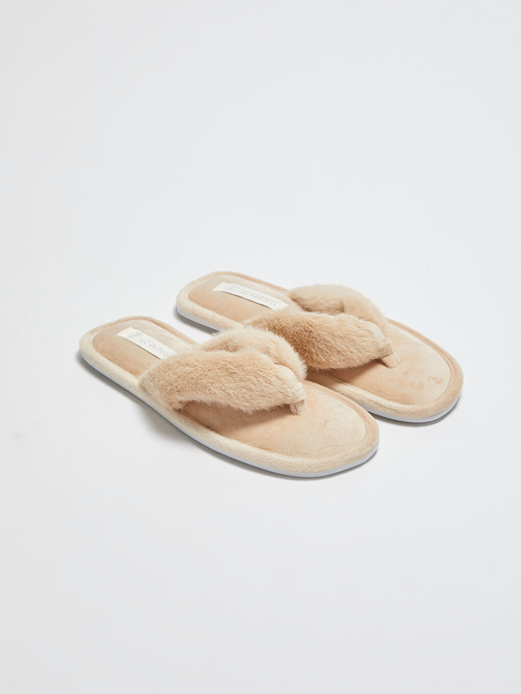 Tongs en Peluche pour Femmes Chaussons de Maison