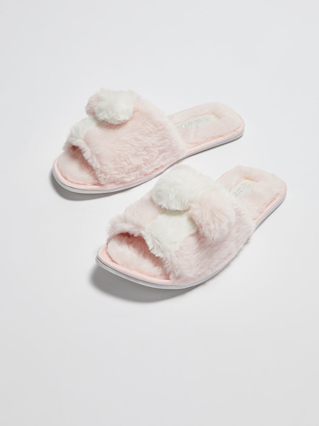 LCW STEPS Pantoufles de Maison pour Femmes à Bande Unique Détaillée avec Pompon -S1BE04Z8-R7P