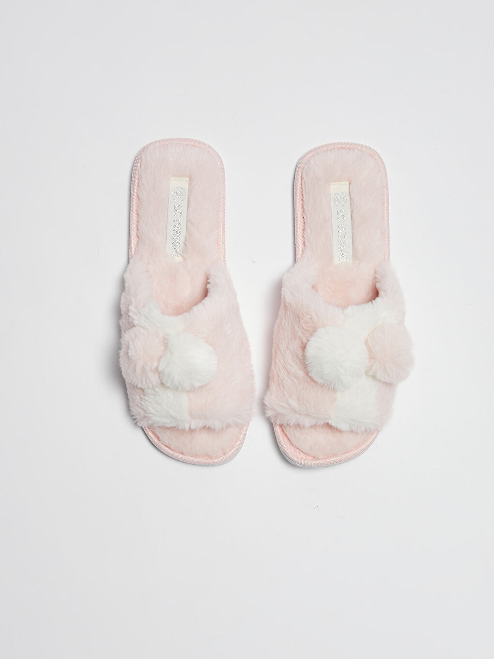 LCW STEPS Pantoufles de Maison pour Femmes à Bande Unique Détaillée avec Pompon -S1BE04Z8-R7P
