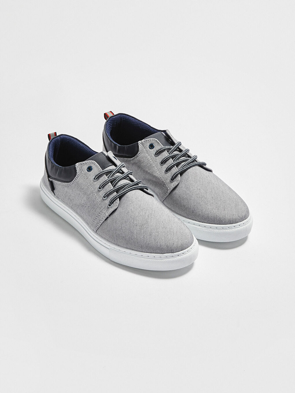 Gri Bağcıklı Düz Erkek Günlük Ayakkabı