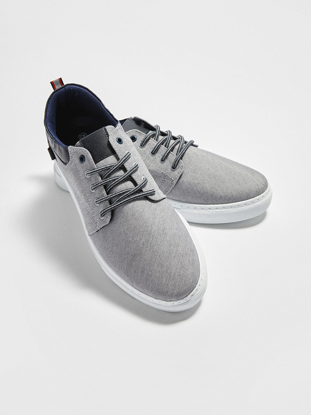 Gri Bağcıklı Düz Erkek Günlük Ayakkabı-2