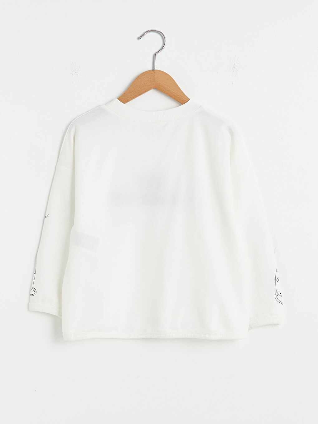 Ekru Bisiklet Yaka 101 Dalmaçya Baskılı Kız Çocuk Sweatshirt-1