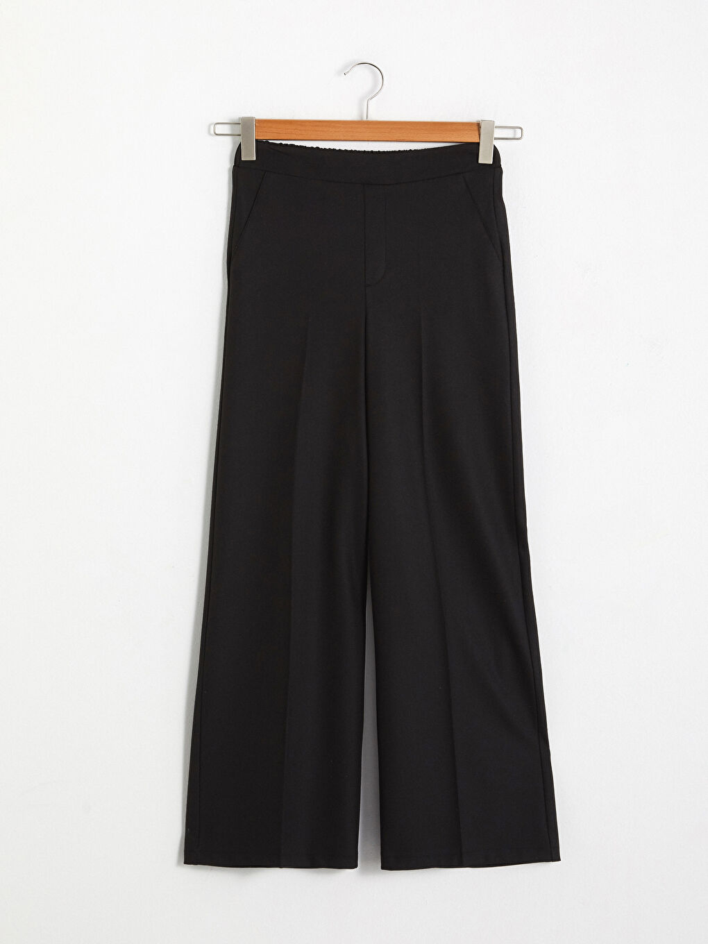 Elasticated Waist Wide Leg Trousers-5