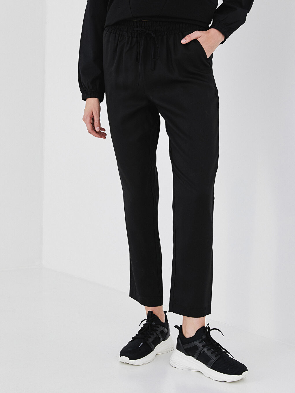 LCW Modest Elastic Waist Women's Harem Pants -S1BE66Z8-CVL