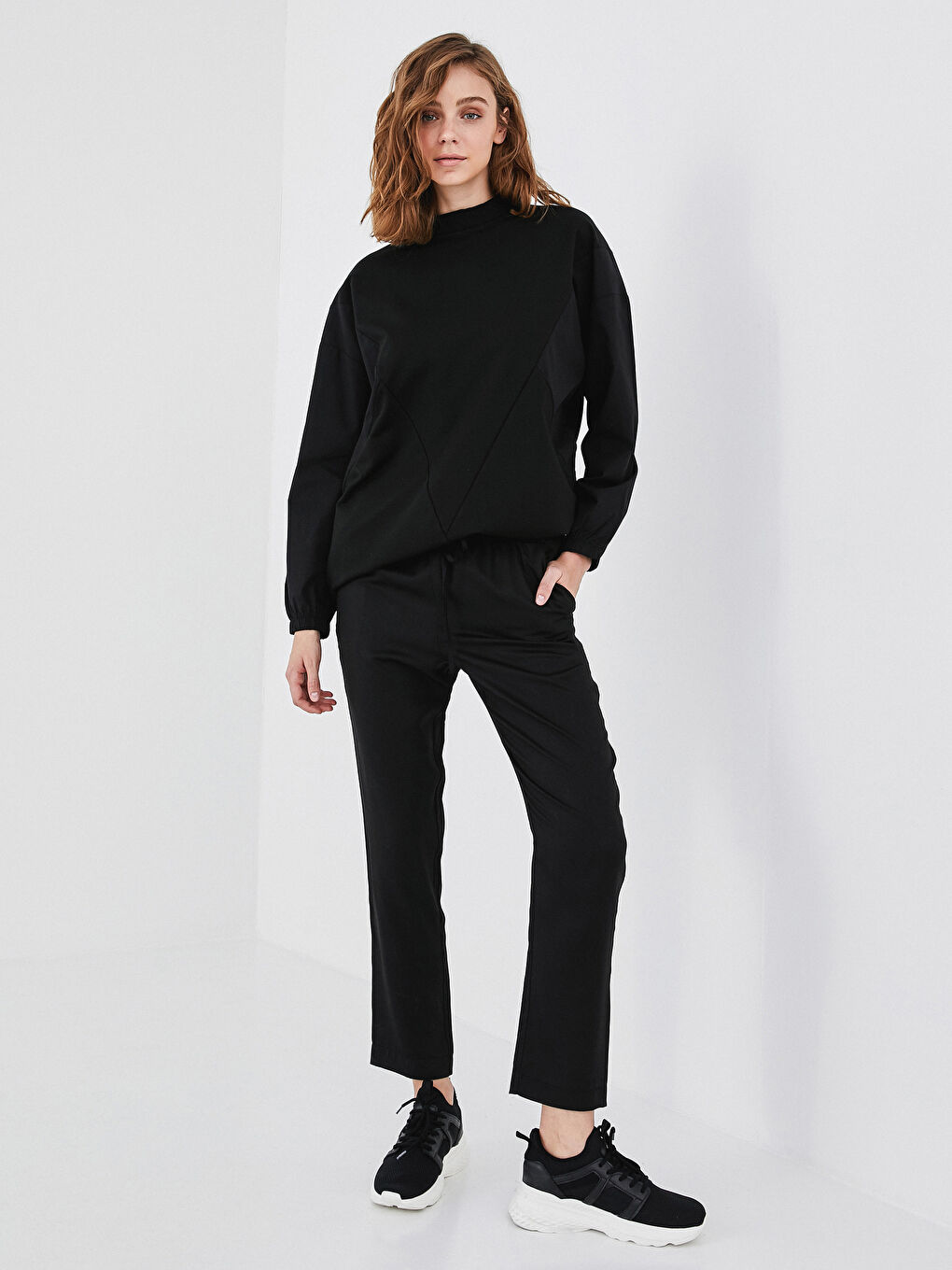 LCW Modest Elastic Waist Women's Harem Pants -S1BE66Z8-CVL