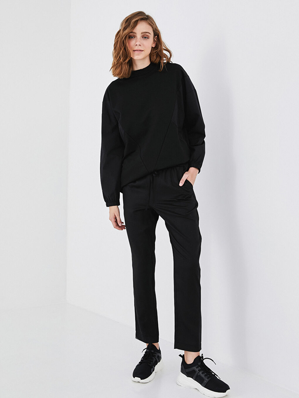 LCW Modest Elastic Waist Women's Harem Pants -S1BE66Z8-CVL
