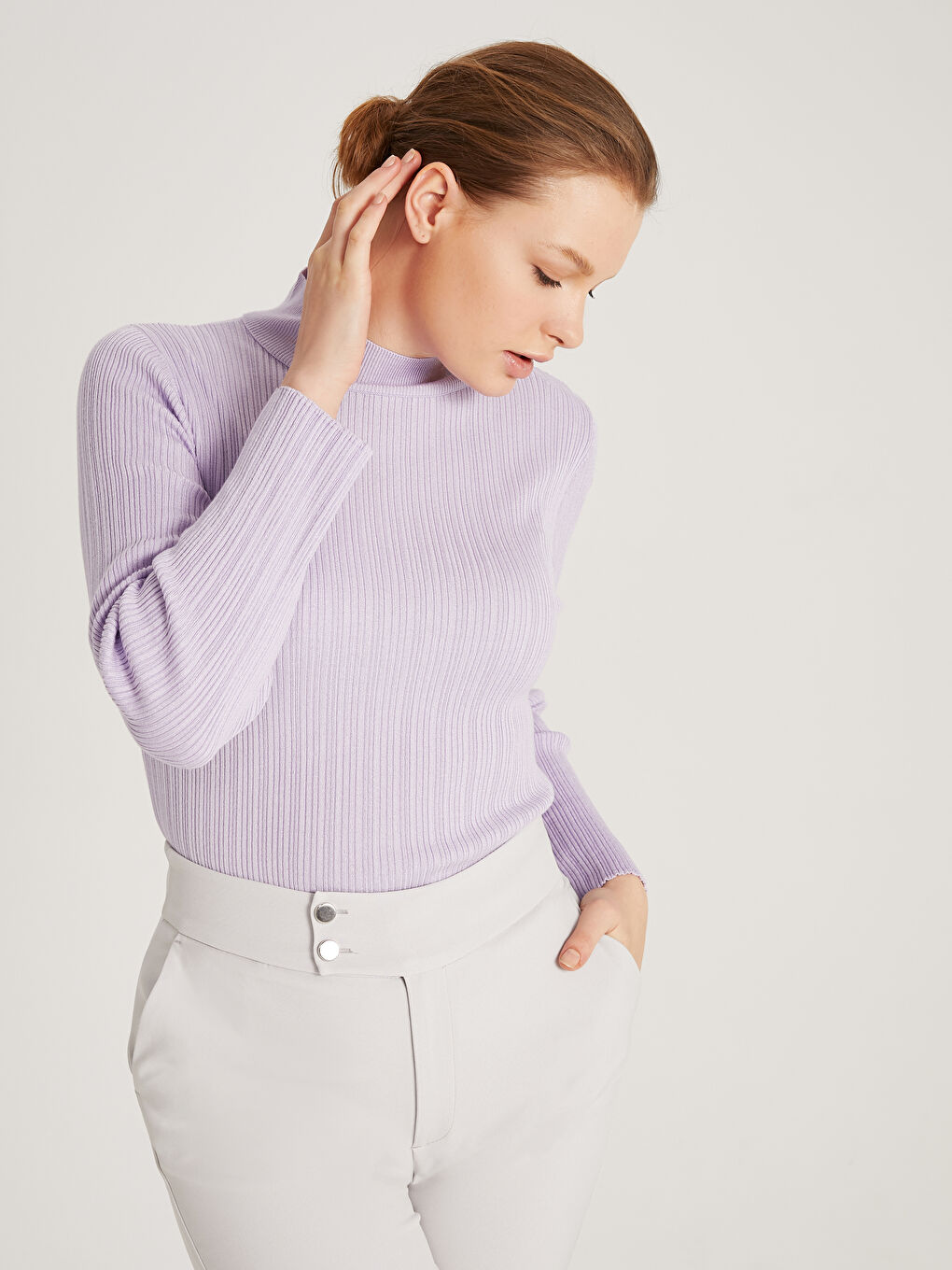 prošarani džemper s mock kragnom-2