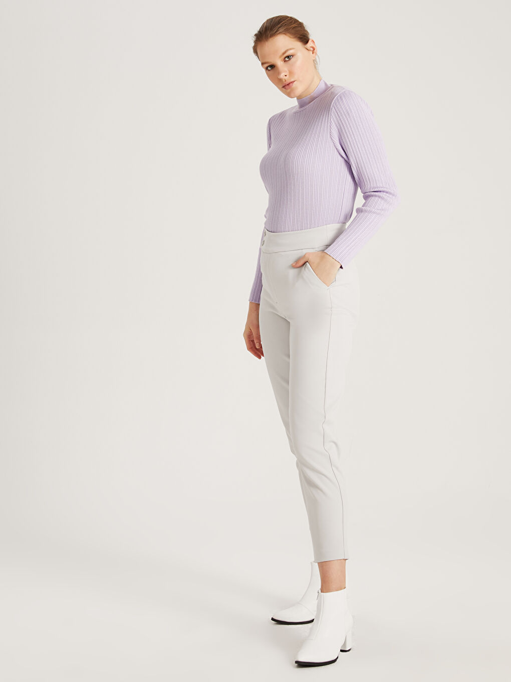 prošarani džemper s mock kragnom-1