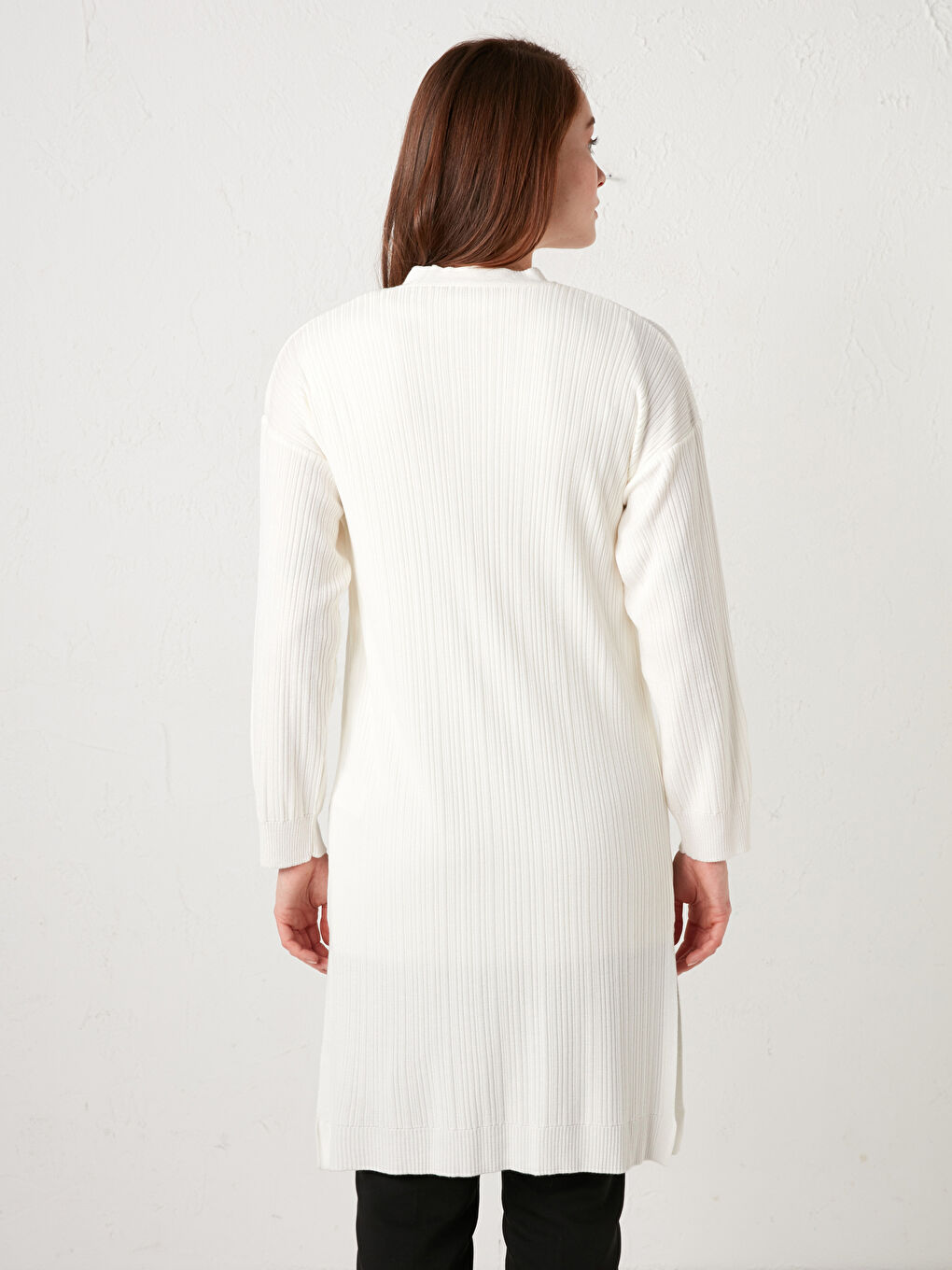 V Neck Plain Viscose Women Cardigan-6