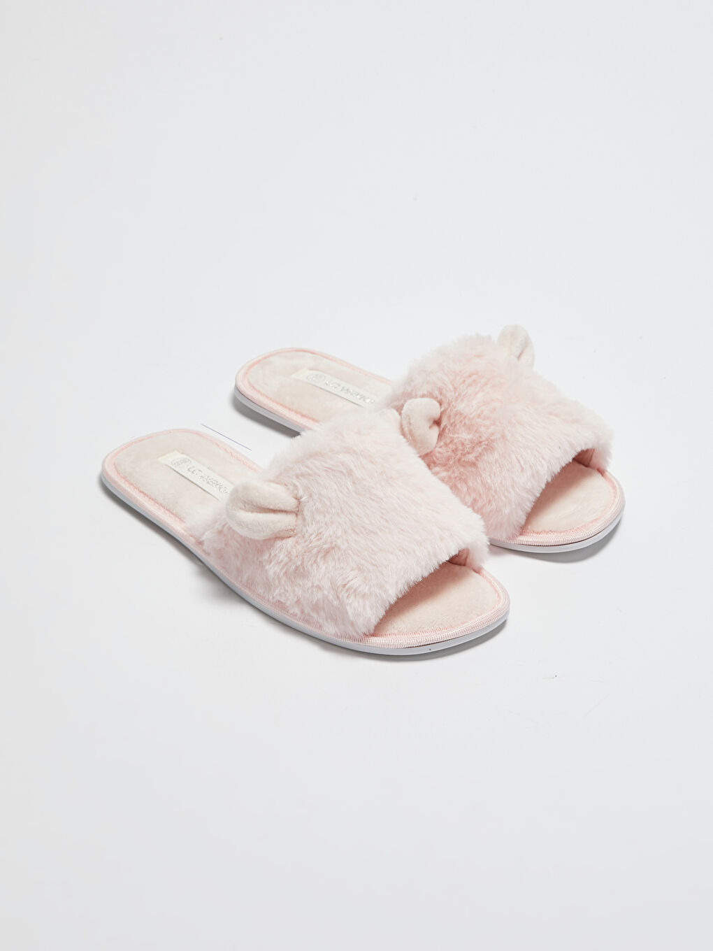 Pantoufles de maison en peluche à bande unique pour femmes