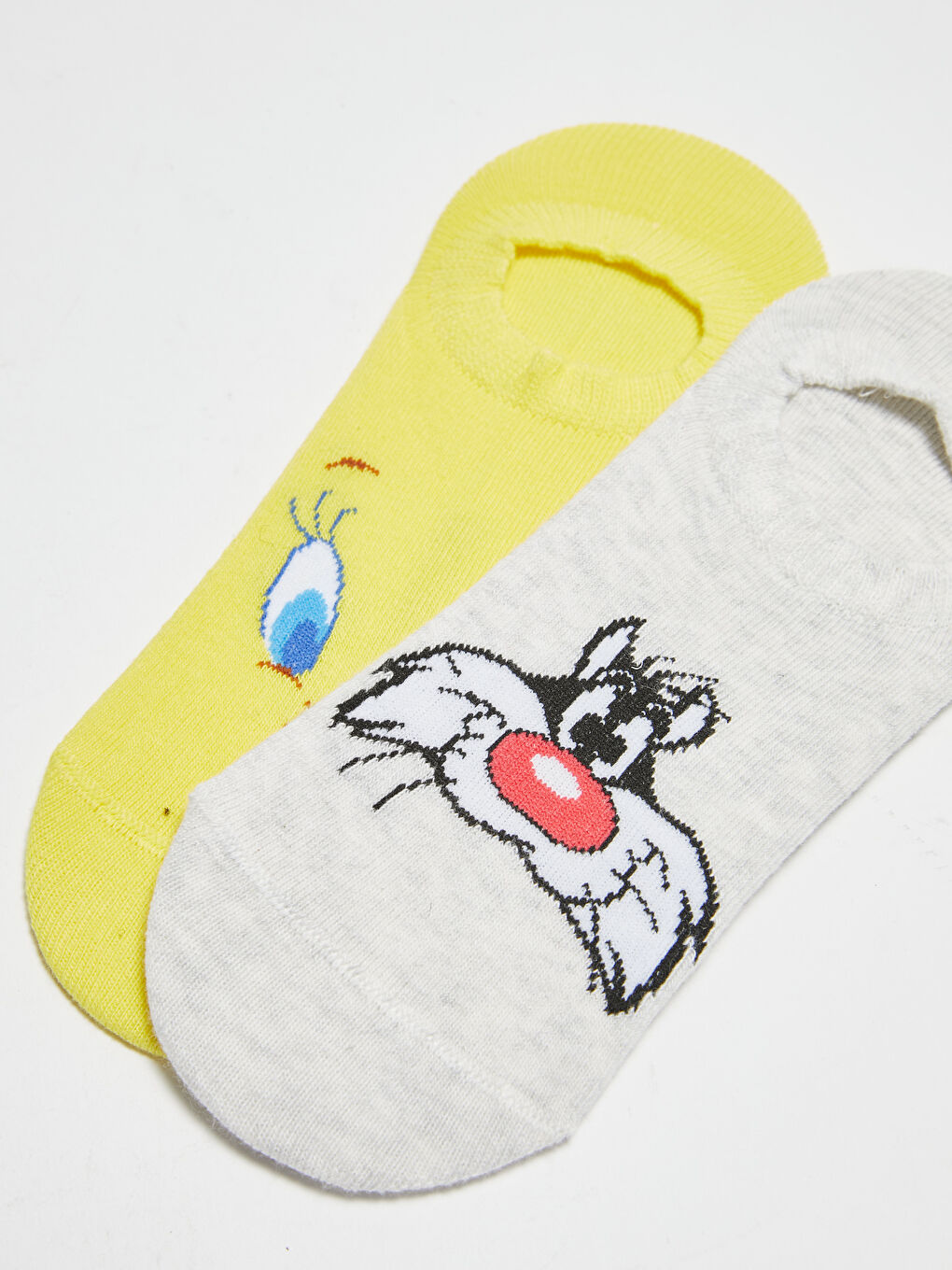 Sarı Tweety Baskılı Kadın Patik Çorap 2'li-2
