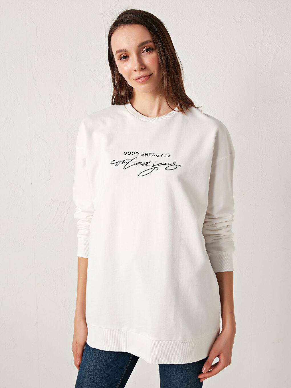 Slogan Printed Sweatshirt