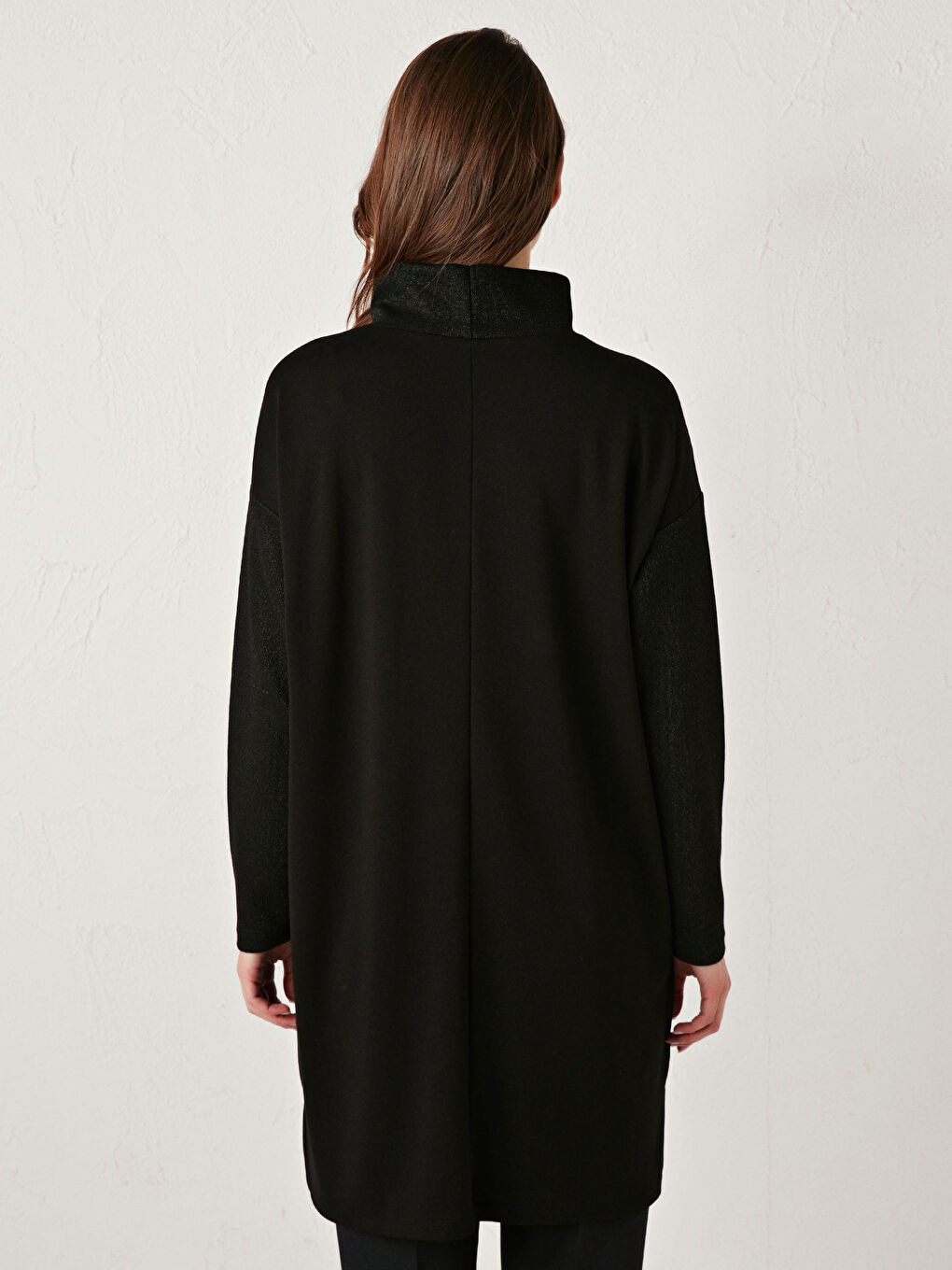 Turtleneck Zipper Detailed Tunic-4