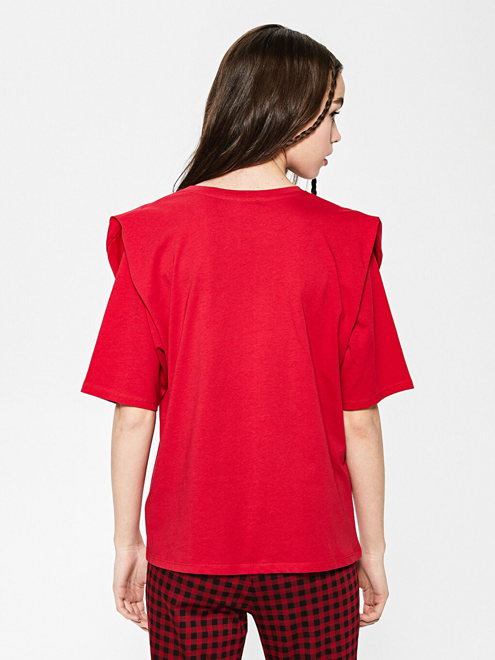 T-shirt imprimé avec slogan à col rond-3