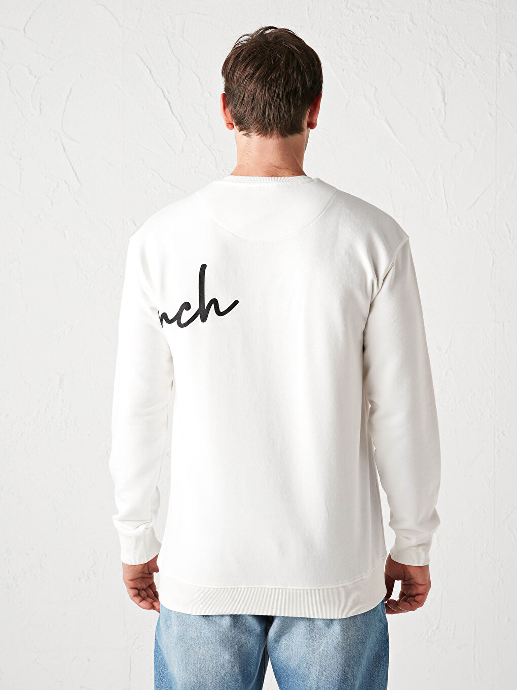 Crew Neck Long Sleeve Printed Men's Sweatshirt-4