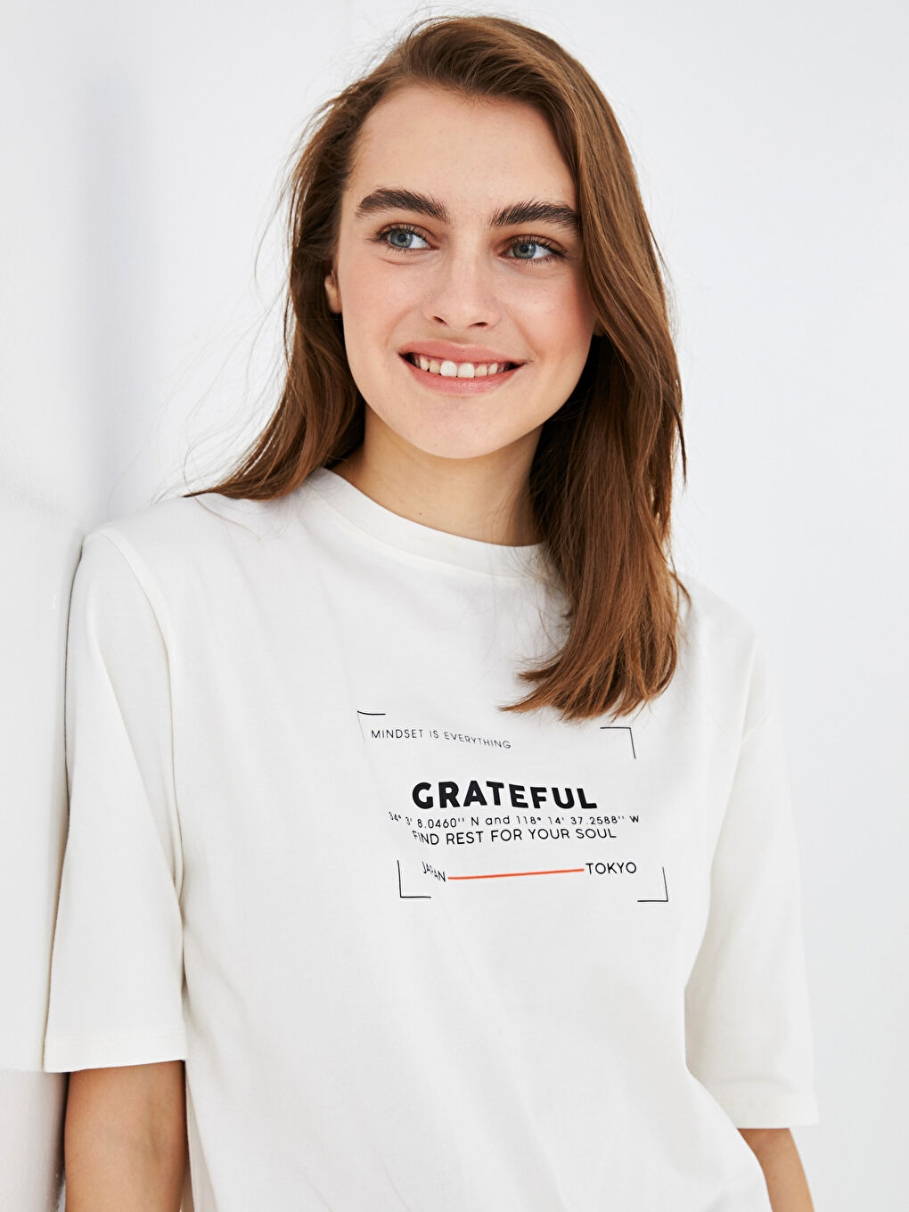 Slogan Printed Crew Neck Tunic-2