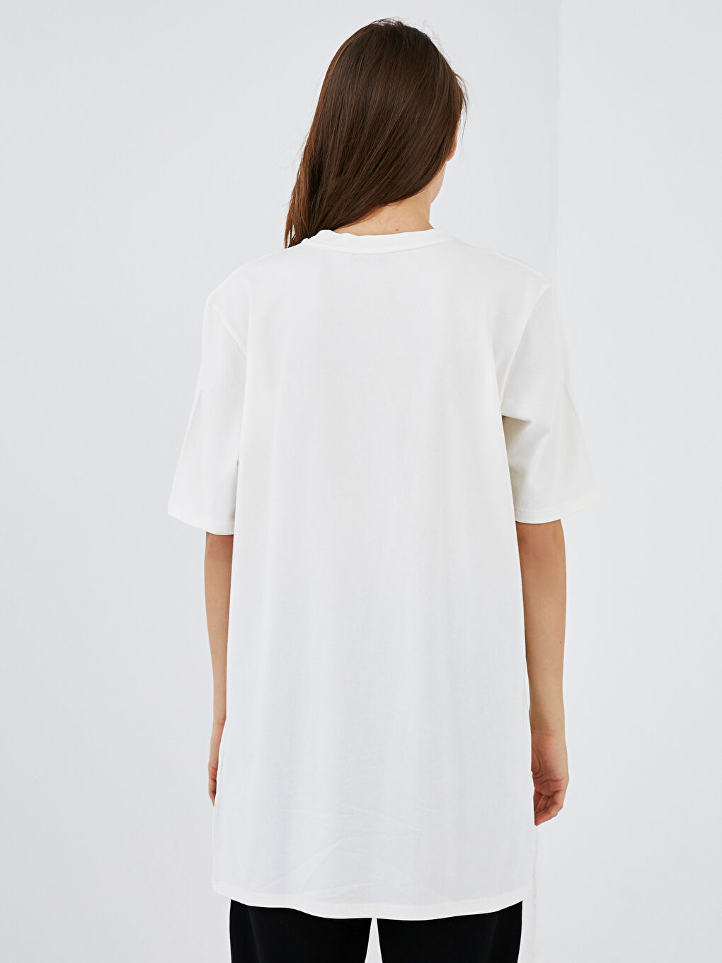 Slogan Printed Crew Neck Tunic-3