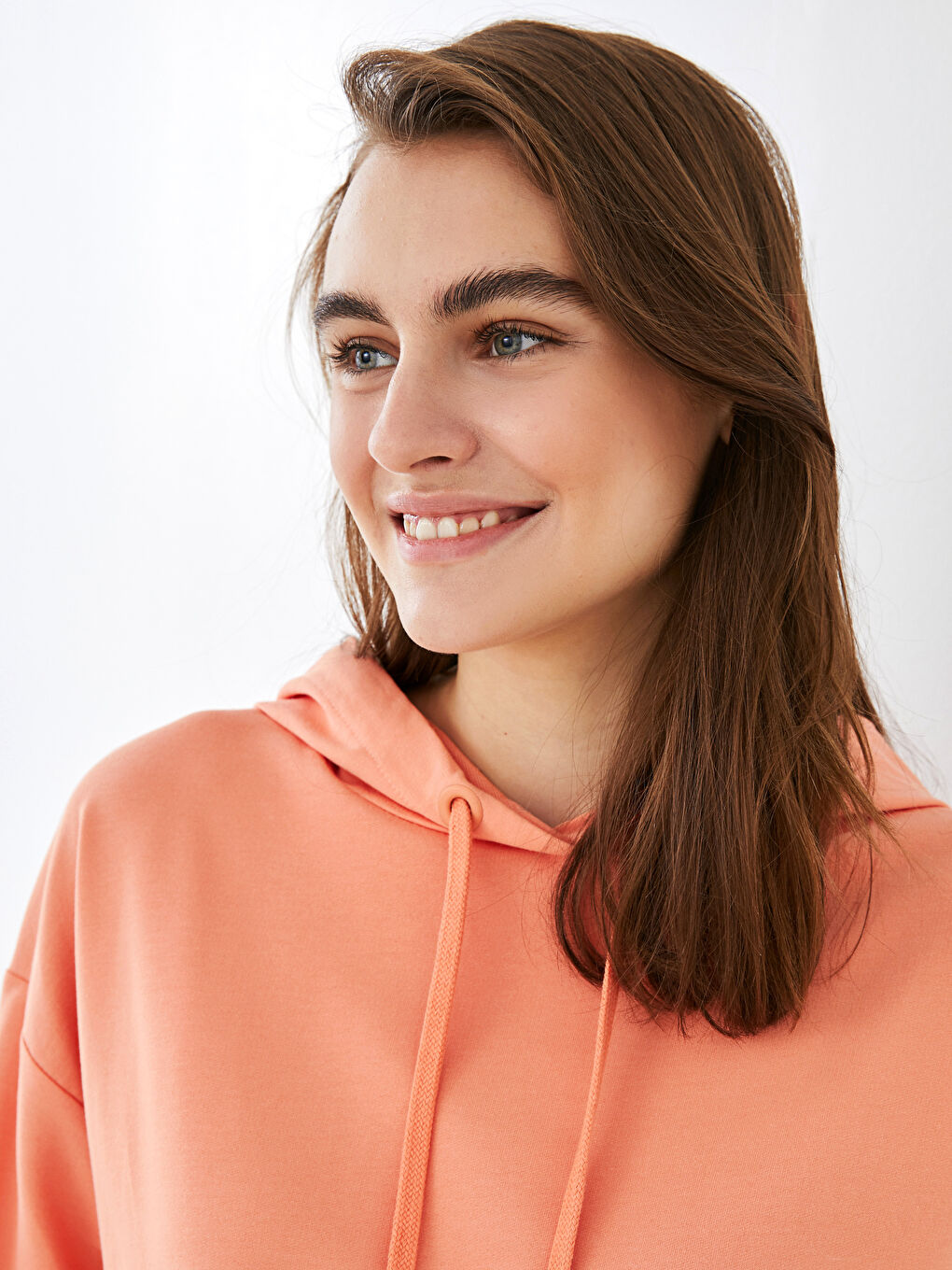 Cotton Women's Sweatshirt Tunic with Hood-2