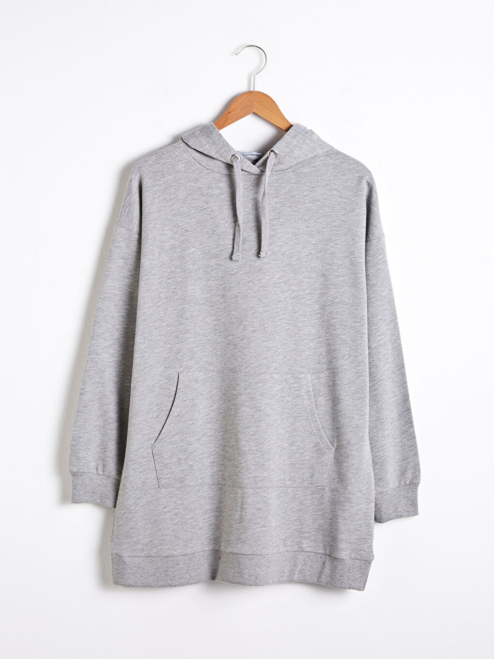 Baumwoll-Sweatshirt-Tunika für Damen mit Kapuze-5